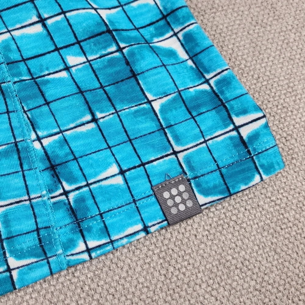 NWT Title Nine Matahari Blue Shibori Blocks Racerback Tank Size XL Stinkstopper - Picture 2 of 14